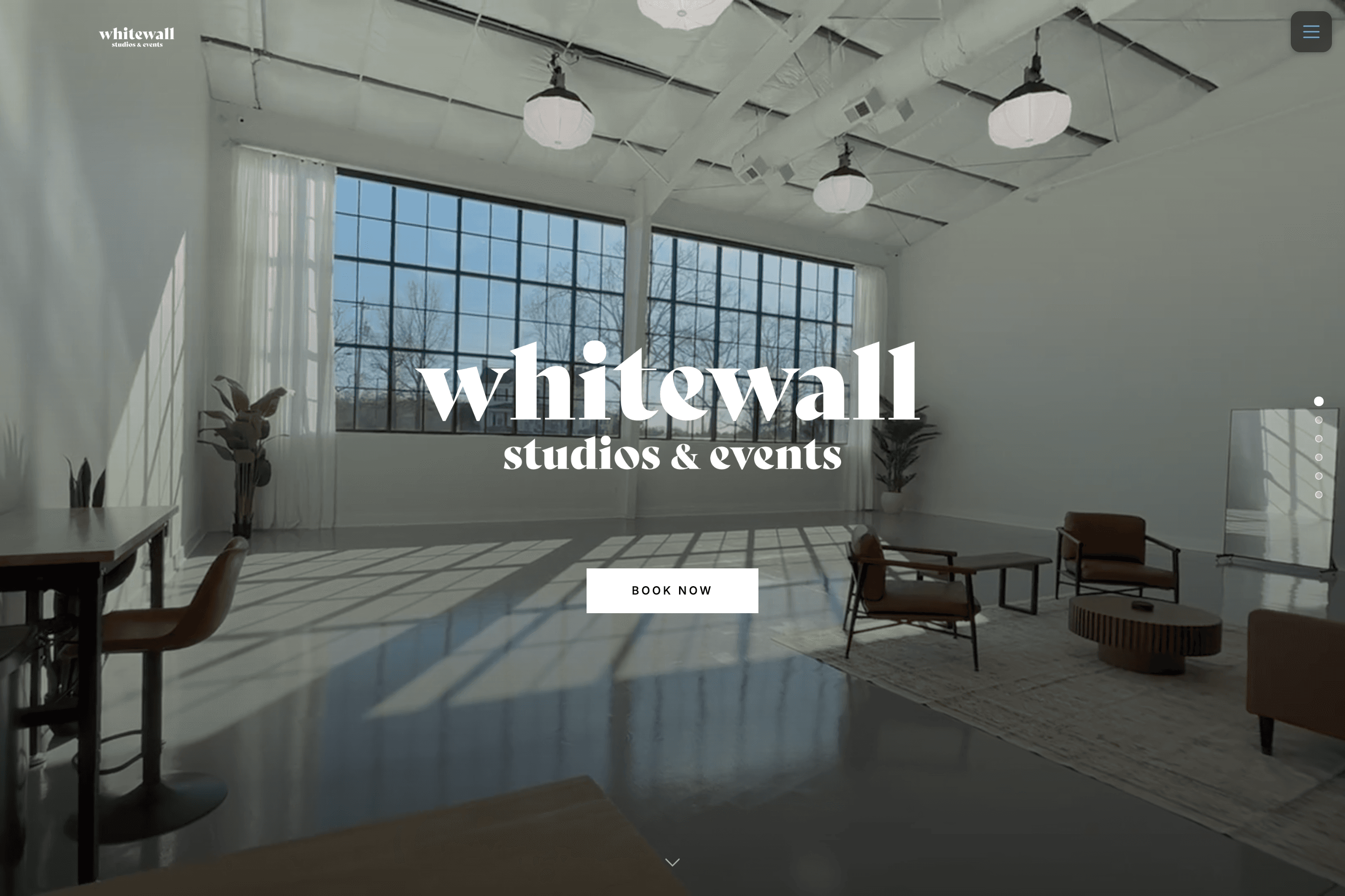 WhiteWall Studios booking site home page